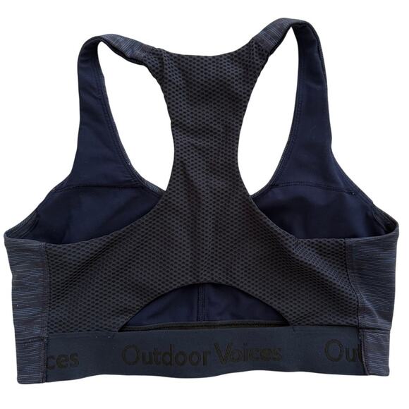 Outdoor Voices Blue/Black Baltic Doing Things Workout Sports Bra Racerback-Small - Picture 4 of 6